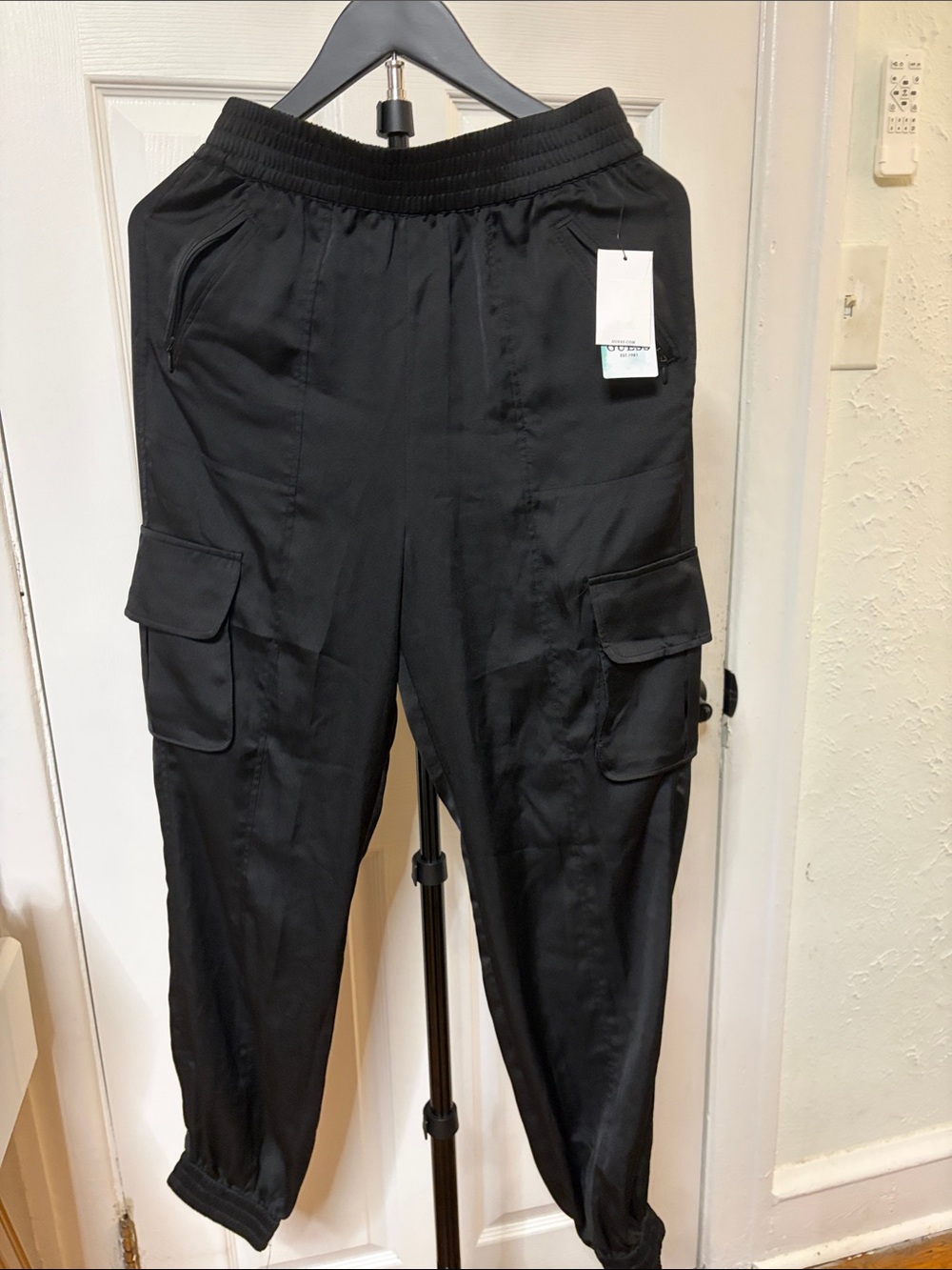 Guess Black Cargo Jogger Pants